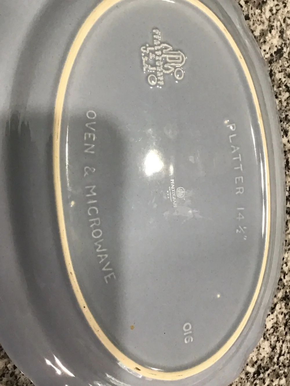 Pfaltzgraff Light Blue Oval Serving Platter